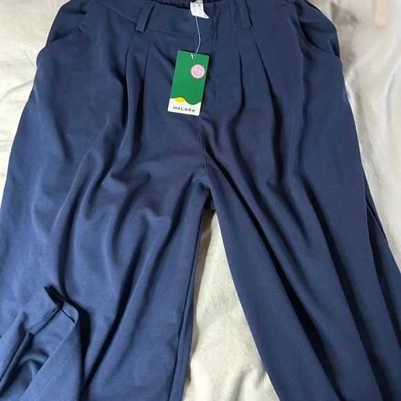 Halara Flex™ High Waisted Pocket Wide Leg Waffle Work Pants L Large - Picture 3 of 5